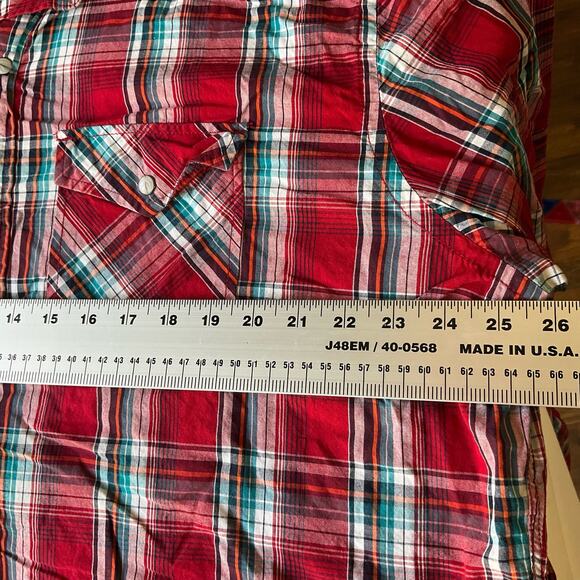 Old Navy Men’s Long Sleeve Button Down Shirt size 2XL,Red & Green,Christmas Vibe - Picture 3 of 7